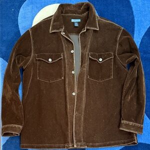 Kenneth Cole Reaction Dark Brown Corduroy Shirt Jacket